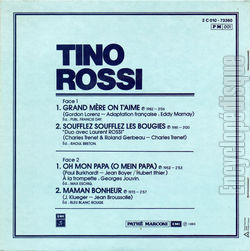 [Pochette de Chante pour les enfants (Tino ROSSI) - verso]