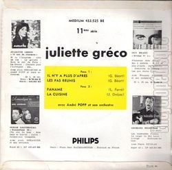 [Pochette de Il n’y a plus d’aprs (Juliette GRCO) - verso]