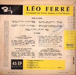 [Pochette de La langue franaise (Lo FERR) - verso]