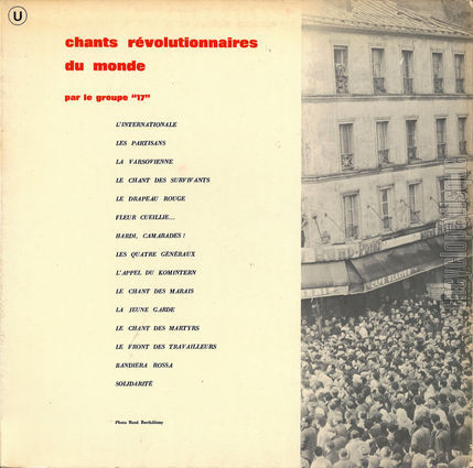 [Pochette de Chants rvolutionnaires du monde ( 17 ) - verso]