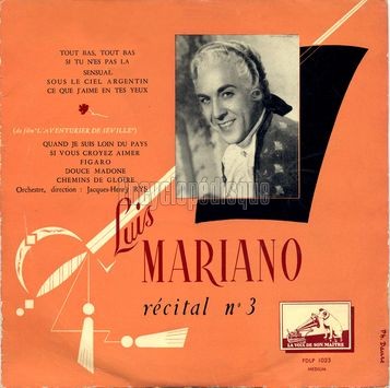 [Pochette de Rcital n 3 (Luis MARIANO)]