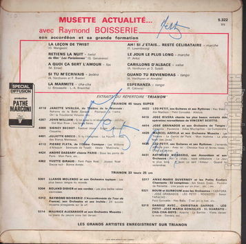 [Pochette de Musette actualit (Raymond BOISSERIE) - verso]