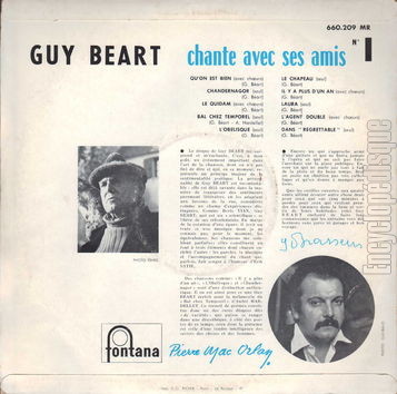 [Pochette de Guy Bart chante avec ses amis - n 1 - (Guy BART) - verso]