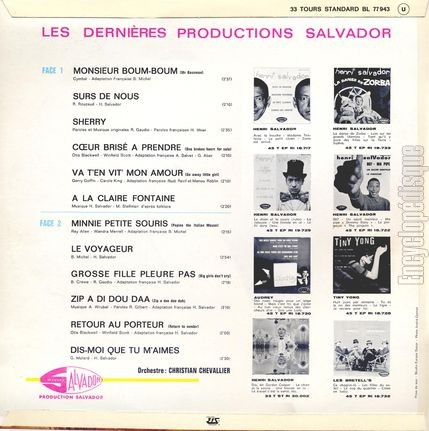 [Pochette de Henri Salvador (Henri SALVADOR) - verso]