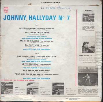 [Pochette de N 7 (Johnny HALLYDAY) - verso]