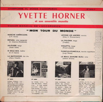 [Pochette de Mon tour du monde (Yvette HORNER) - verso]