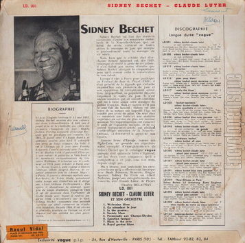 [Pochette de Wolverine blues (Sidney BECHET et Claude LUTER) - verso]