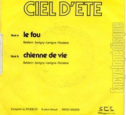 [Pochette de Le fou (CIEL D’T) - verso]