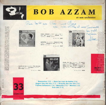 [Pochette de Romantica (Bob AZZAM) - verso]