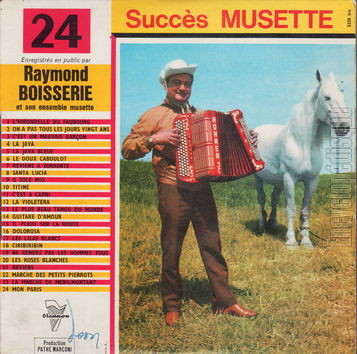 [Pochette de 24 succs musette "L’hirondelle du faubourg" (Raymond BOISSERIE)]