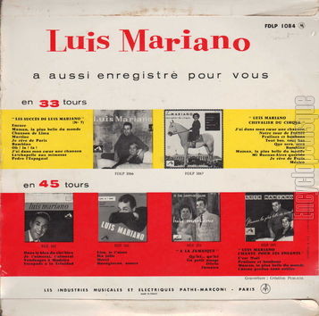 [Pochette de Luis Mariano  l’Olympia (Luis MARIANO) - verso]