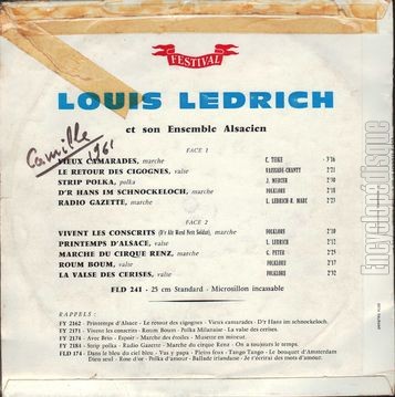 [Pochette de Vieux camarades (Louis LEDRICH) - verso]