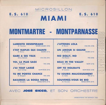 [Pochette de Montmartre - Montparnasse (Jos SICCO) - verso]