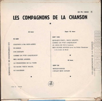 [Pochette de Deuxime rcital (Les COMPAGNONS DE LA CHANSON) - verso]