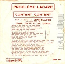 [Pochette de Problme lacaze (JEAN-CLAUDE) - verso]