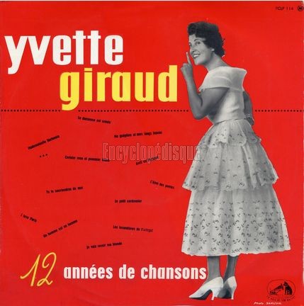 [Pochette de 12 annes de chanson (Yvette GIRAUD)]