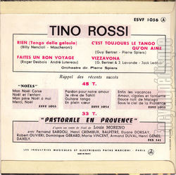 [Pochette de Rien (Tino ROSSI) - verso]