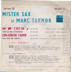 [Pochette de Un "P" c’est un "p" (MISTER SAX et MARC TAYNOR) - verso]