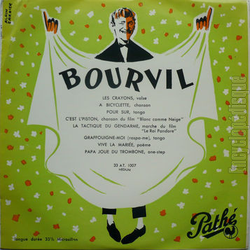 [Pochette de Les crayons,  bicyclette, Pour sr… (BOURVIL)]