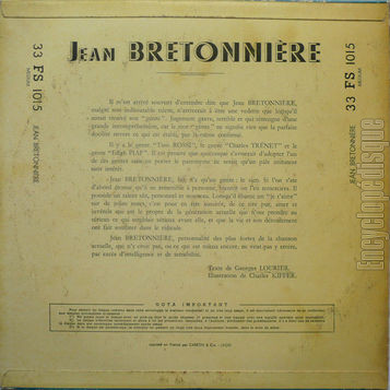 [Pochette de Tu me plais, Moi, moi, Minouche… (Jean BRETONNIRE) - verso]