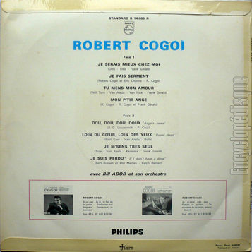 [Pochette de Je serais mieux chez moi, Dou dou dou doux… (Robert COGOI) - verso]