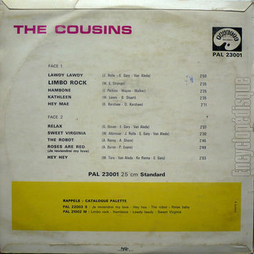 [Pochette de Limbo rock (The COUSINS) - verso]