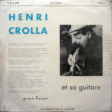 [Pochette de C’est pour toi que je joue (Henri CROLLA) - verso]