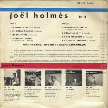 [Pochette de N 2 (Jol HOLMS) - verso]