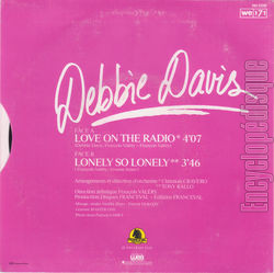 [Pochette de Love on the radio (Debbie DAVIS) - verso]