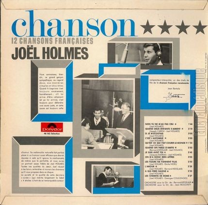 [Pochette de 12 chansons franaises (Jol HOLMS) - verso]