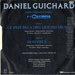 [Pochette de Ce n’est pas  Dieu que j’en veux (Daniel GUICHARD) - verso]