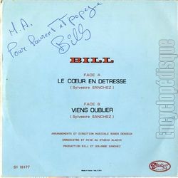 [Pochette de Le cœur en dtresse (BILL (2)) - verso]