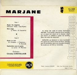 [Pochette de Begin the beguine (MARJANE) - verso]