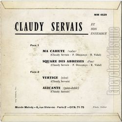 [Pochette de Ma cahute (Claudy SERVAIS) - verso]