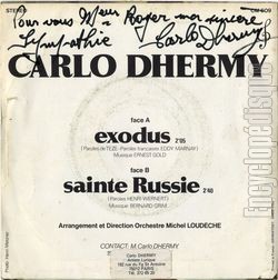 [Pochette de Exodus (Carlo DHERMY) - verso]