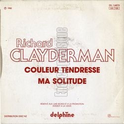 [Pochette de Couleur tendresse (Richard CLAYDERMAN) - verso]