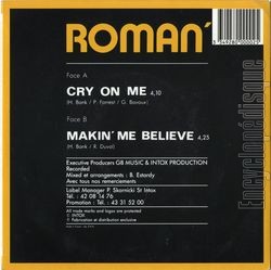 [Pochette de Cry on me (ROMAN’) - verso]