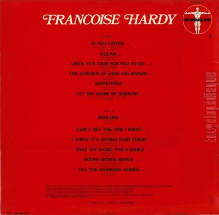 [Pochette de Douzime album (Franoise HARDY) - verso]