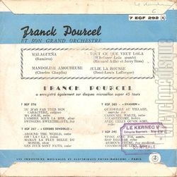 [Pochette de Malaguena (Franck POURCEL) - verso]