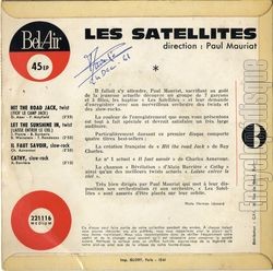 [Pochette de Slow-rock and twist (Les SATELLITES) - verso]