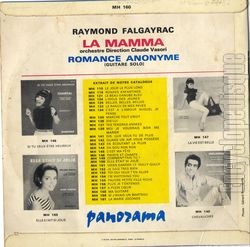 [Pochette de La mamma (Raymond FALGAYRAC) - verso]