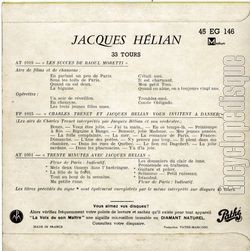 [Pochette de Amour et solfge (Jacques HLIAN) - verso]