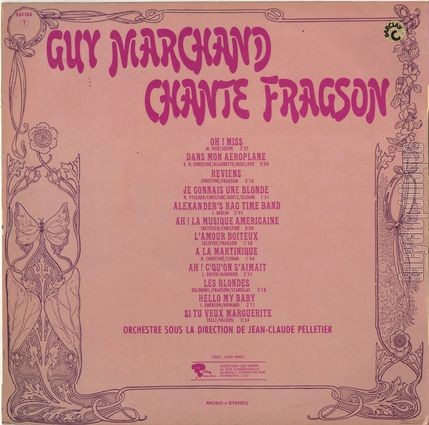 [Pochette de Guy Marchand chante Fragson (Guy MARCHAND) - verso]