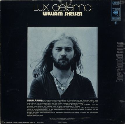 [Pochette de Lux aeterna (William SHELLER) - verso]