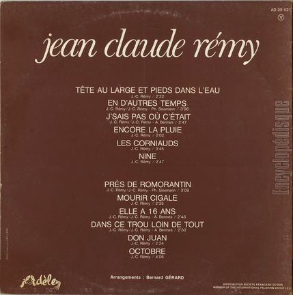 [Pochette de Jean-Claude Rmy (Jean-Claude RMY) - verso]