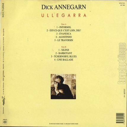 [Pochette de Ullegara (Dick ANNEGARN) - verso]