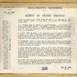 [Pochette de Alfred de Musset (DOCUMENT) - verso]