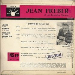 [Pochette de Tangos (Jean FREBER et son ensemble musette) - verso]