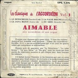 [Pochette de classiques de l’accordon - vol. 1 (AIMABLE) - verso]