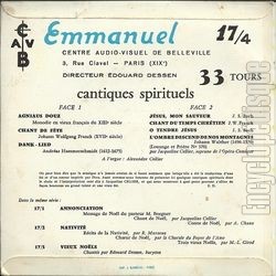 [Pochette de Emmanuel (Jacqueline CELLIER) - verso]